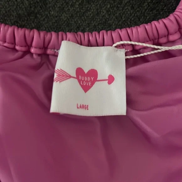 Buddy Love Dress pink faux leather size L - Picture 6 of 10